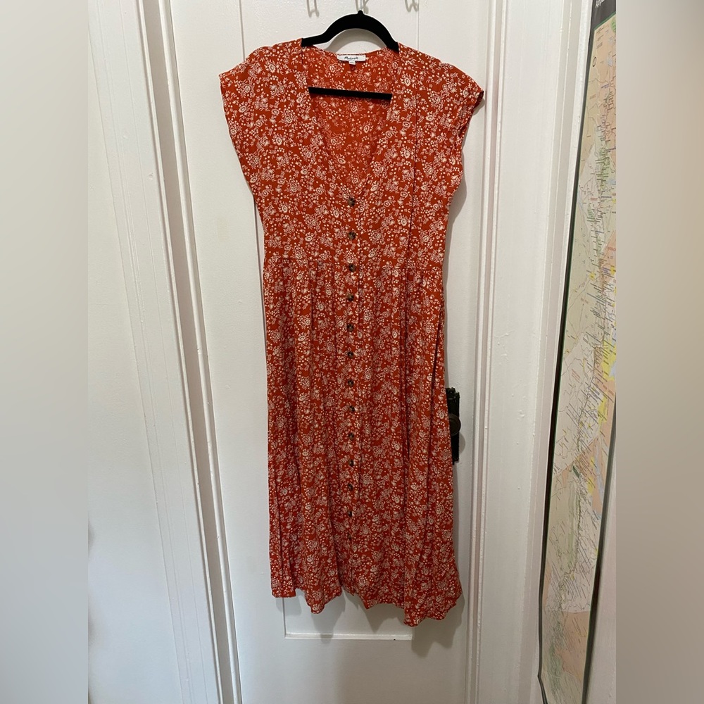 Madewell button-front midi dress in piazza floral